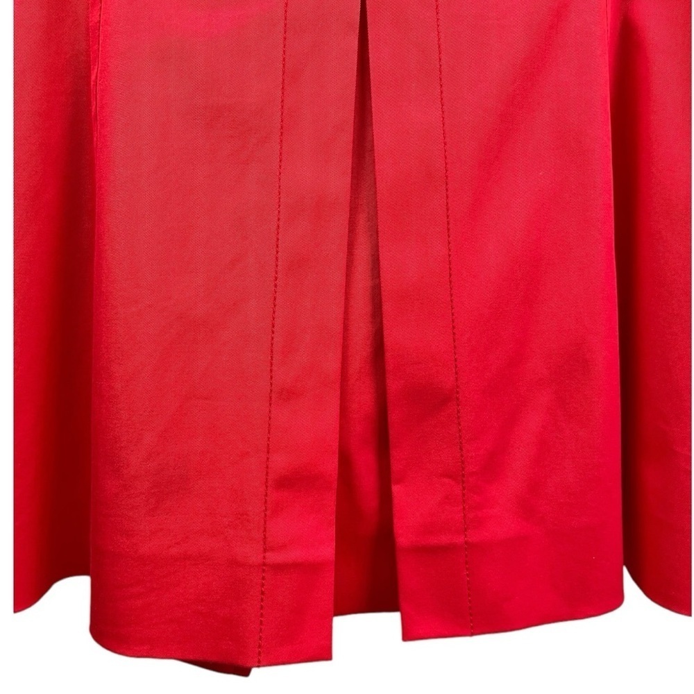 Escada Red Trench Double Breasted Peacoat Size 36 - Picture 6 of 10